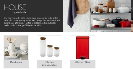 Kitchen items in the house range at John Lewis